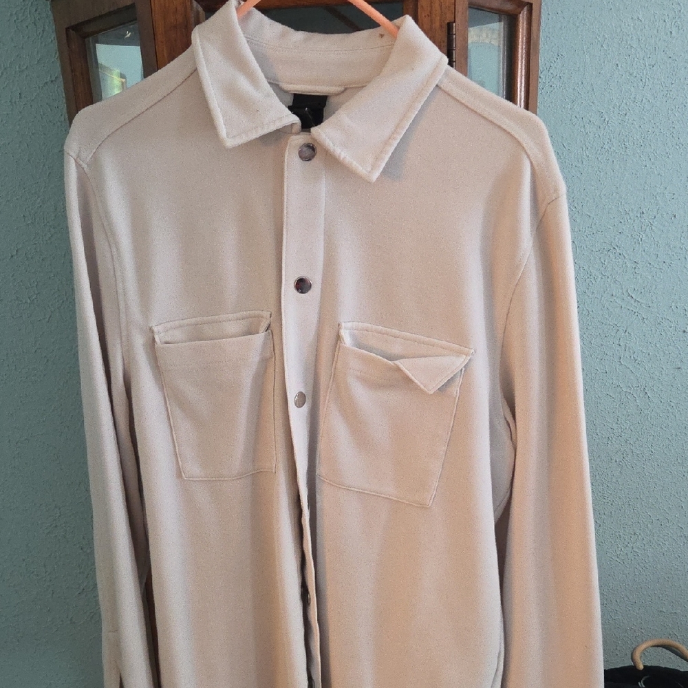 H&M Men's Beige Shirt Jacket